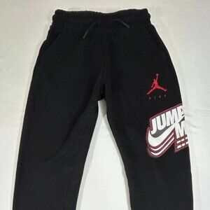 Jordan Boys Joggers Size Medium Black Jumpman Classic Fleece Joggers